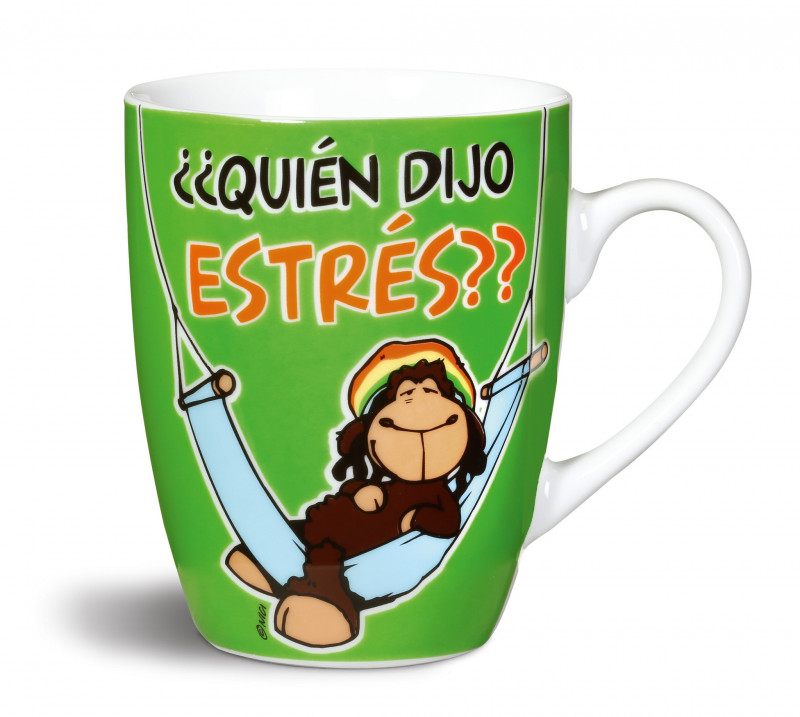 Taza '¿¿QUIÉN DJO ESTRÉS??' - Frases divertidas - Tazas - Figuerola Regals  - Papelería para oficina y escuela - Material escolar y para oficina