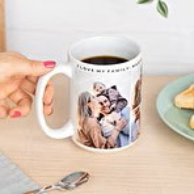 Taza de cerámica . Capacidad 440 ml . Apta para lavavajillas y microondas . Interior color
